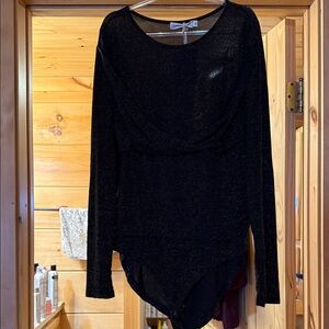 Elegant Black Long Sleeve Bodysuit
